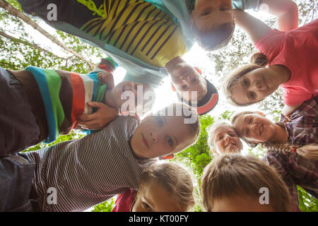 Team of summer camp Stock Photo