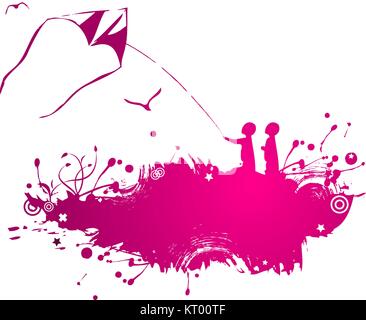 Abstract painted grunge stains background. Vector shapes elements Stock Vector