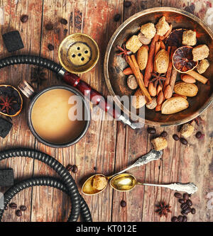 Shisha with coffee and spices Stock Photo