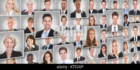 Portraits Of Businesspeople Stock Photo