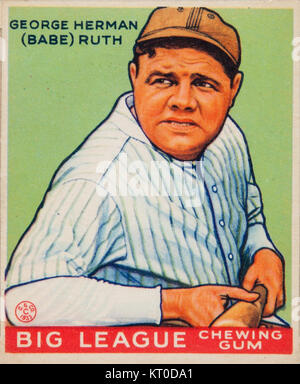The Babe Ruth Goudey card is one of the most iconic baseball trading ...