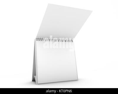 Image desk calendar isolated mockup. 3D rendering Stock Photo - Alamy