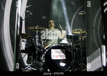 The British electronic music group Leftfield performs a live concert at ...