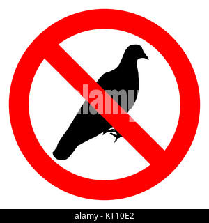 No pigeons sign Stock Photo