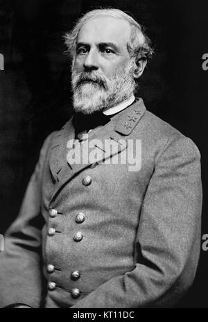 Robert Edward Lee, 1807 – 1870. American soldier, commander of the Confederate Army of Northern Virginia in the American Civil War. Stock Photo