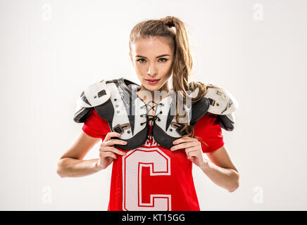 Female football player Stock Photo