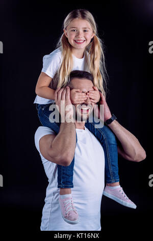 father and daughter having fun Stock Photo