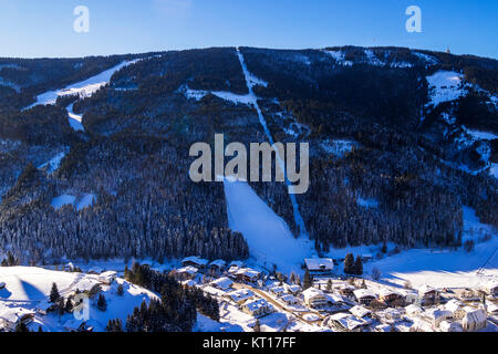 filzmoos ski resort in the salzkammergut - papagenjo cable car Stock Photo