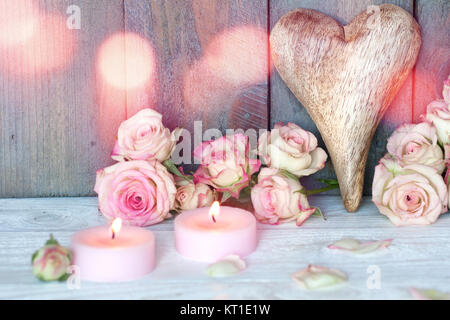 still life with heart for mothers day Stock Photo