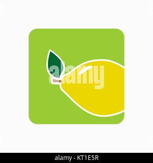 Lemon icon simple flat vector illustration Stock Vector Image & Art - Alamy