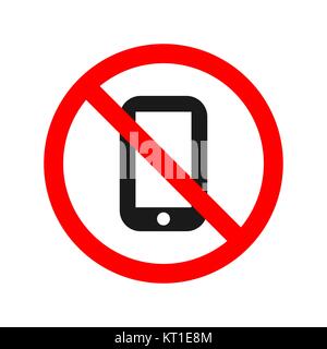 No phone allowed sign. Stock Vector