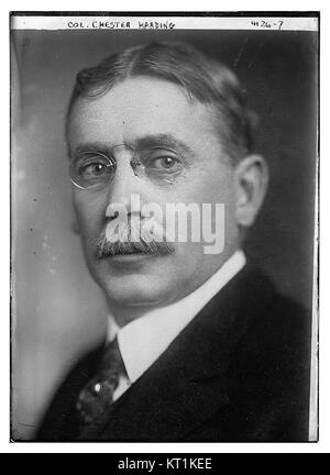 A historical photograph of Colonel Chester Harding, an American ...