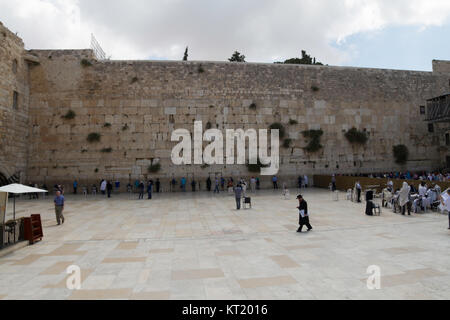 The western Wall, Holy site for Jewish people, the Old City, Jerusalem ...