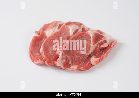 raw pork steak Stock Photo