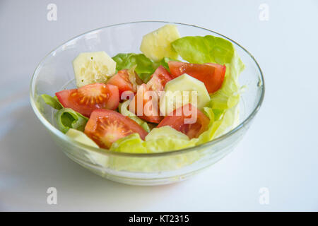 Mixed salad in a glass bowl. Stock Photo