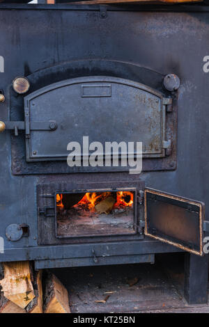 mobile metal kitchen stove Stock Photo