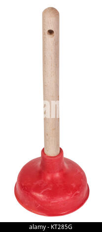 common household plumbing sink plunger isolated Stock Photo