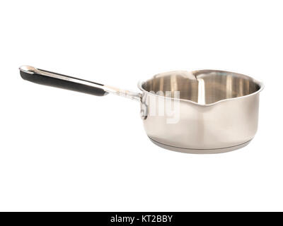 Close up image of sauce pan isolated Stock Photo