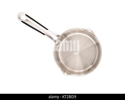 Close up image of sauce pan isolated Stock Photo