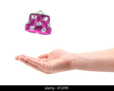 A coin purse isolated against a whitebackground Stock Photo