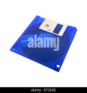 A computer floppy disk isolated on a white background Stock Photo