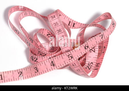 Curled tape measure Stock Photo