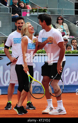 MADRID, SPAIN - MAY 01: (Embargoed to May 6, 2015)  Elsa Pataky, Fernando Verdasco during a charity event held on the ocassion of the Mutua Madrid Open tennis tournament on May 1, 2015 in Madrid, Spain.  People:  Elsa Pataky, Fernando Verdasco Stock Photo