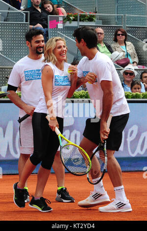 MADRID, SPAIN - MAY 01: (Embargoed to May 6, 2015)  Elsa Pataky, Fernando Verdasco during a charity event held on the ocassion of the Mutua Madrid Open tennis tournament on May 1, 2015 in Madrid, Spain.  People:  Elsa Pataky, Fernando Verdasco Stock Photo