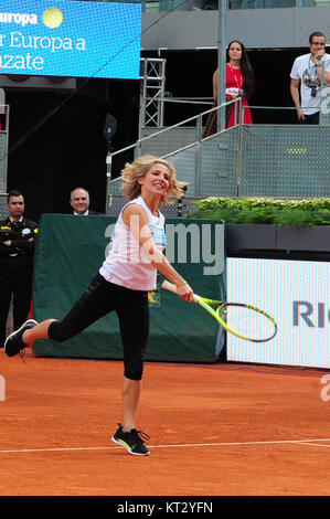 MADRID, SPAIN - MAY 01: (Embargoed to May 6, 2015)  Elsa Pataky during a charity event held on the ocassion of the Mutua Madrid Open tennis tournament on May 1, 2015 in Madrid, Spain.  People:  Elsa Pataky Stock Photo