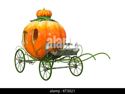 3D Rendering Cinderella Carriage on White Stock Photo