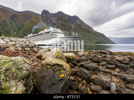 Viking Star cruise ship docked in Eidfjord Norway Stock Photo