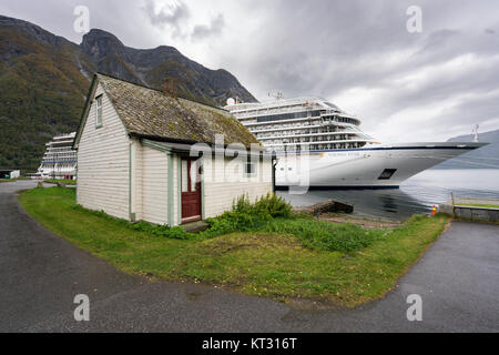 Viking Star cruise ship docked in Eidfjord Norway Stock Photo