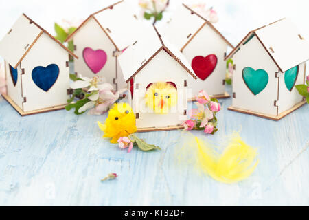 Easter decoration with apple blossom. Stock Photo