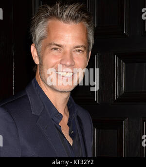 BOCA RATON, FL - NOVEMBER 21:  Timothy Olyphant arrives at 26th Annual Chris Evert/Raymond James Pro-Celebrity Tennis Classic Gala at The Boca Raton Resort on November 21, 2014 in Boca Raton, Florida.   People:  Timothy Olyphant Stock Photo