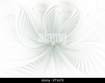 abstract fractal wave pattern on white background Stock Photo