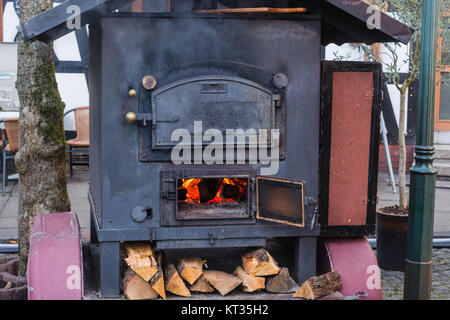 mobile metal stove Stock Photo