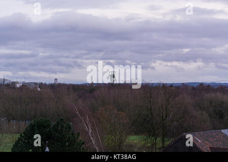 age headframe industrial monument in the ruhr Stock Photo