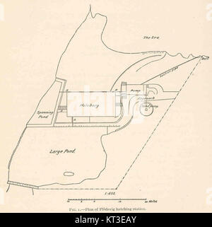 42247 Plan of Flodevig hatching station Stock Photo