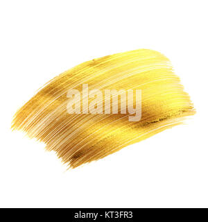 Beautiful textured golden strokes Stock Photo