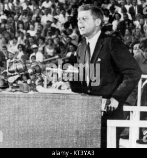 John F. Kennedy Acceptance Speech Democratic National Convention 1960 (cropped1) Stock Photo