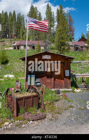 Historic mining town of Warren, Idaho Stock Photo