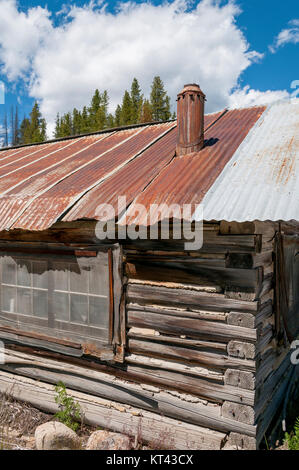 Historic mining town of Warren, Idaho Stock Photo