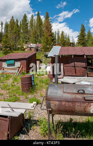 Historic mining town of Warren, Idaho Stock Photo