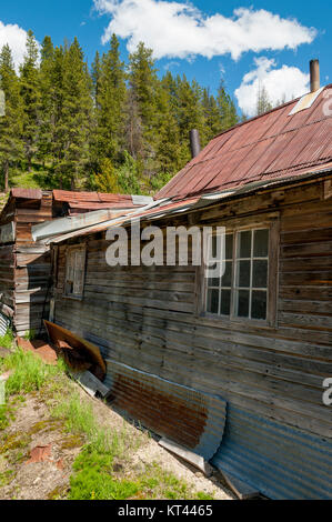 Historic mining town of Warren, Idaho Stock Photo