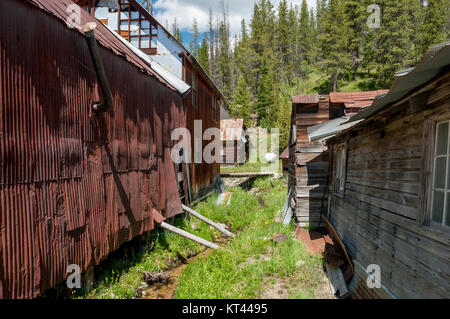 Historic mining town of Warren, Idaho Stock Photo