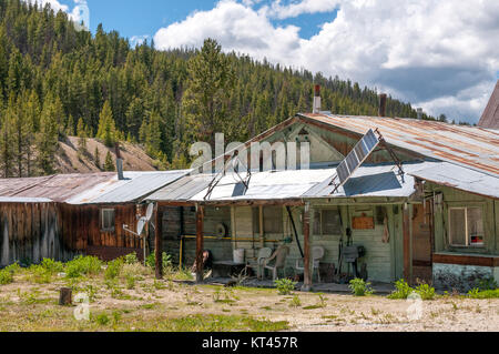 Historic mining town of Warren, Idaho Stock Photo