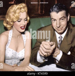 Marilyn Monroe Joe DiMaggio January 1954 Stock Photo