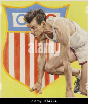 Patton Olympic Rower Illustration of a sprinter Stock Photo - Alamy