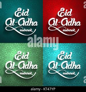 Eid al-Adha, Eid ul-Adha mubarak. Kurban Bayrami, Kurban Bajram muslim festival of sacrifice. Stock Vector