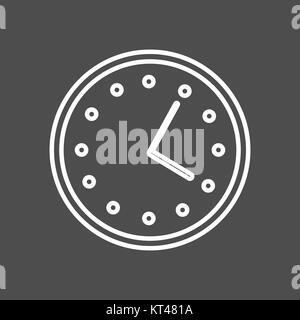 Circular wall clock line icon, outline vector sign, linear style. Symbol, logo. Editable stroke Stock Vector